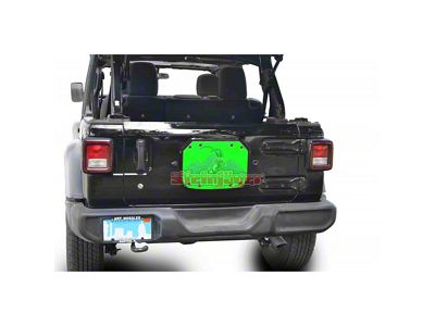 Steinjager Spare Tire Carrier Delete Plate; Neon Green (18-23 Jeep Wrangler JL)
