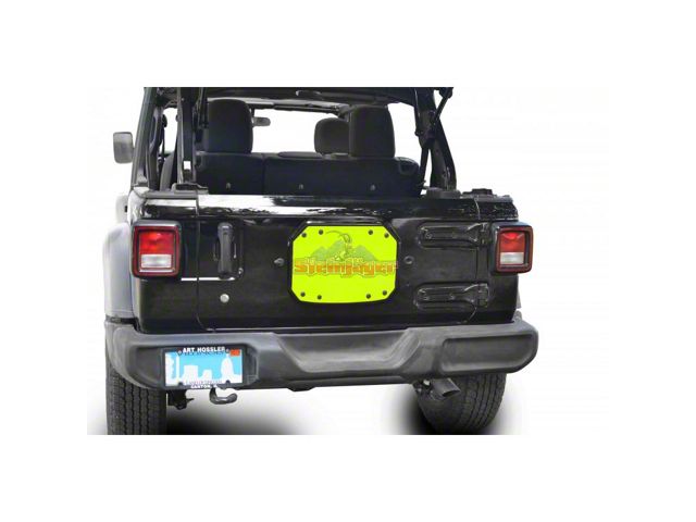 Steinjager Spare Tire Carrier Delete Plate; Neon Yellow (18-24 Jeep Wrangler JL)