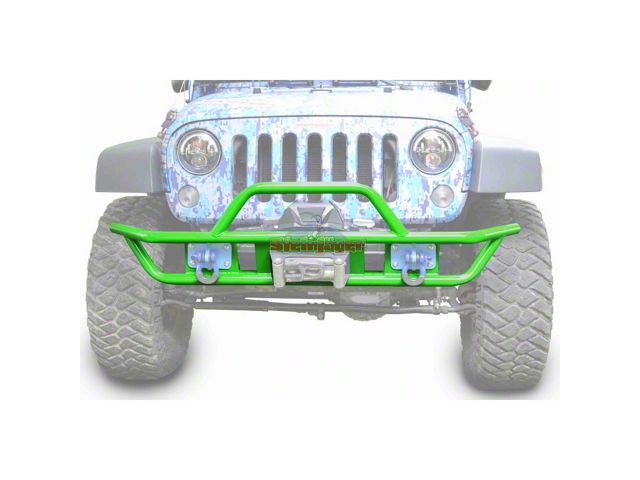 Steinjager Tube Front Bumper; Neon Green (07-18 Jeep Wrangler JK)