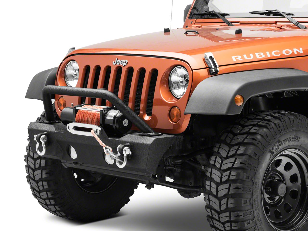 RedRock Jeep Wrangler Attack Stubby Winch Front Bumper J126730 (07