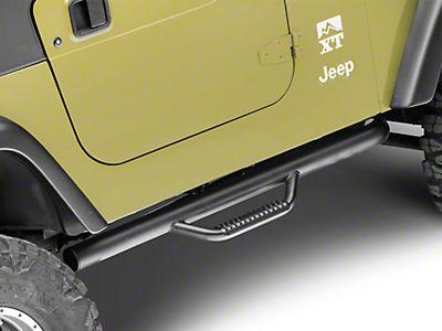 BJ  97-06 N-FAB J9746-TX Textured Black Nerf Step; Wheel 2 Wheel Jeep Wrangler TJ 