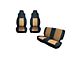 Rugged Ridge Front and Rear Seat Covers; Black/Tan (91-95 Jeep Wrangler YJ)