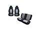 Rugged Ridge Front and Rear Seat Covers; Black/Gray (91-95 Jeep Wrangler YJ)