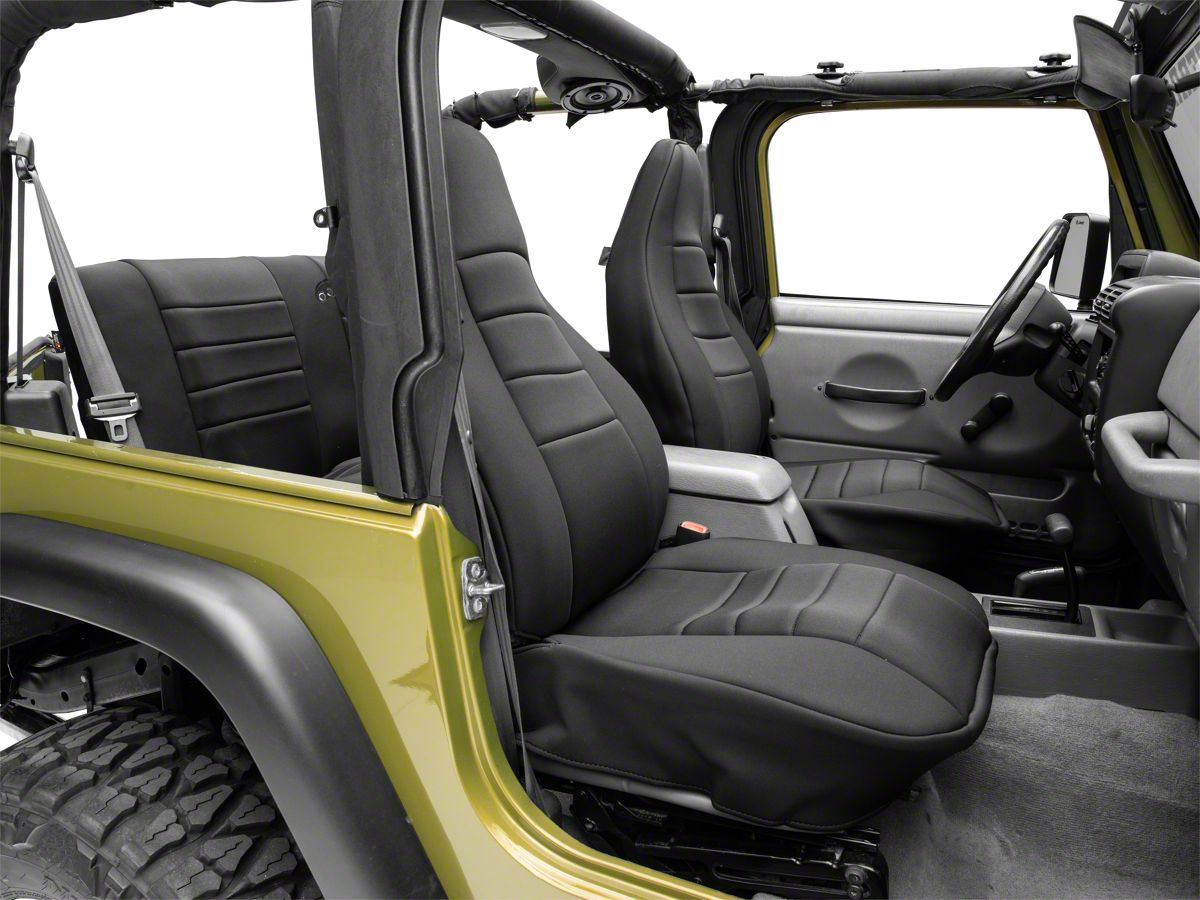 Rugged Ridge Jeep Wrangler Seat Cover Kit - Black J126774 (97-06 Jeep  Wrangler TJ)