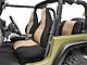 Rugged Ridge Front and Rear Seat Covers; Black/Tan (97-06 Jeep Wrangler TJ)