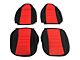 Rugged Ridge Front and Rear Seat Covers; Black/Red (97-06 Jeep Wrangler TJ)