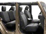 Rugged Ridge Front and Rear Seat Covers; Black/Gray (07-18 Jeep Wrangler JK 4-Door)
