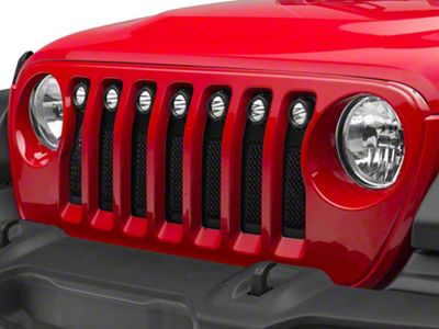T-REX Grilles Torch Series Grille Insert with LED Lights; Black (18-23 Jeep Wrangler JL)
