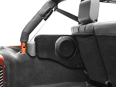 JL Audio Jeep Wrangler Stealthbox Subwoofer with Cargo Area Enclosure;  Driver Side 94606 (07-18 Jeep Wrangler JK 4-Door) - Free Shipping