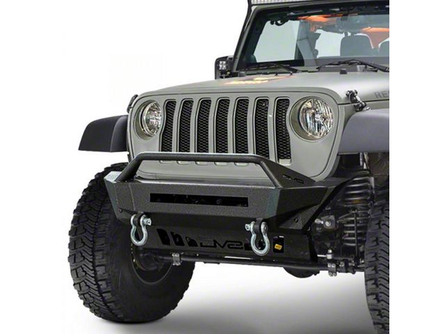 DV8 Offroad Stubby Front Bumper with Bull Bar (20-24 Jeep Gladiator JT)