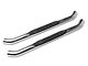 RedRock 3-Inch Round Curved Side Step Bars; Stainless Steel (18-24 Jeep Wrangler JL 2-Door)
