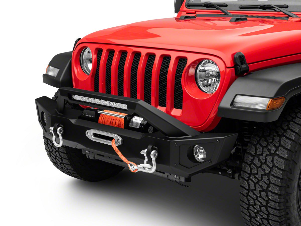 Top 63+ imagen front light bar for jeep wrangler