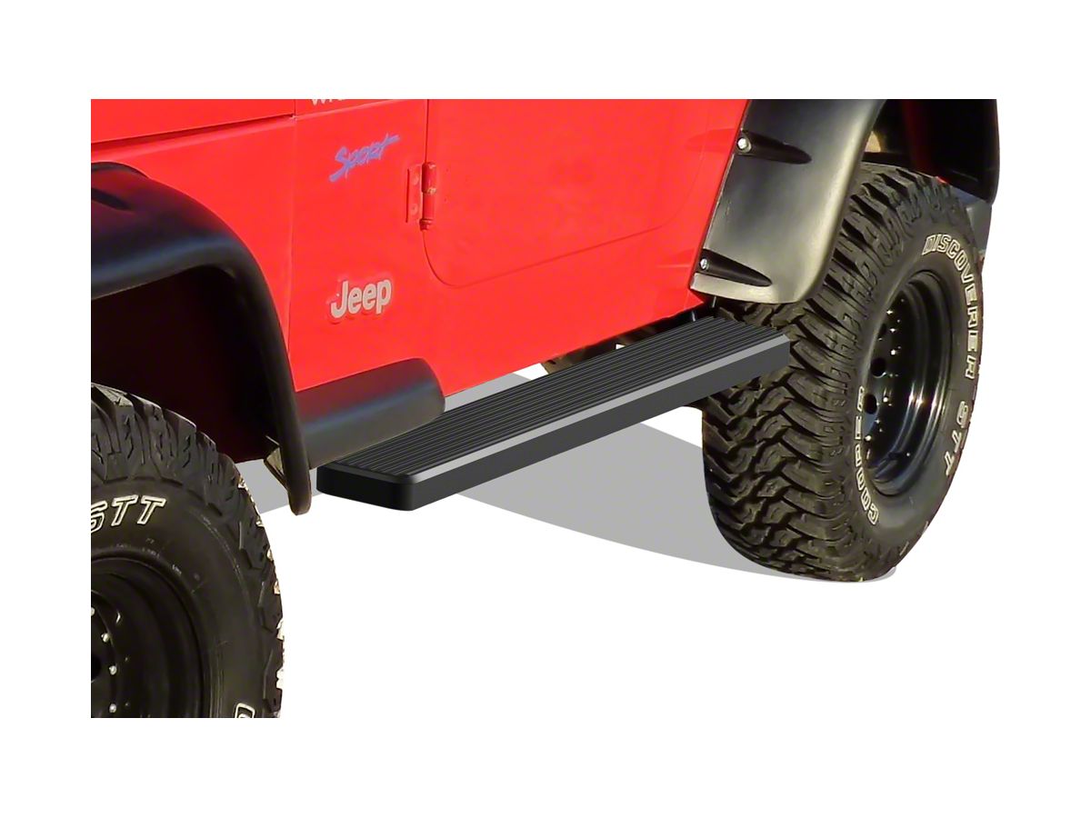 Jeep Wrangler 5-Inch iStep Running Boards; Black (87-06 Jeep Wrangler YJ &  TJ, Excluding Unlimited)