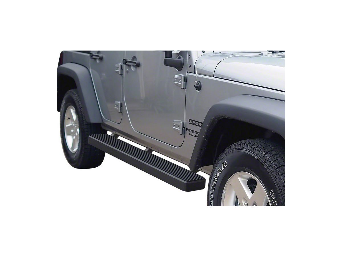6 In Istep Running Boards Black 07 18 Jeep Wrangler Jk 4 Door