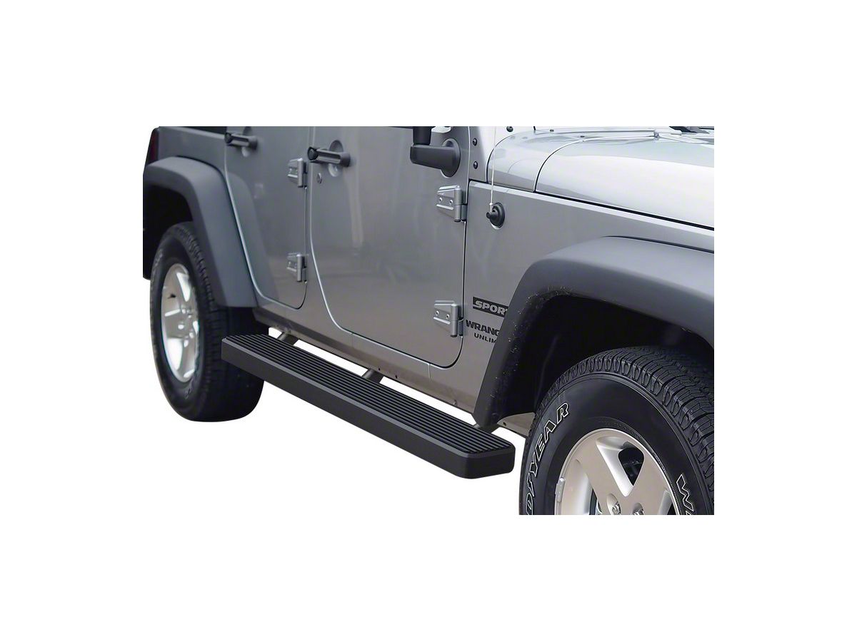 Jeep Wrangler 6-Inch iStep Running Boards; Black (07-18 Jeep Wrangler JK  4-Door) - Free Shipping