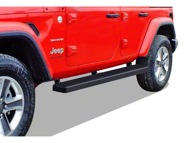 6-Inch iStep Running Boards; Black (18-24 Jeep Wrangler JL 4-Door)