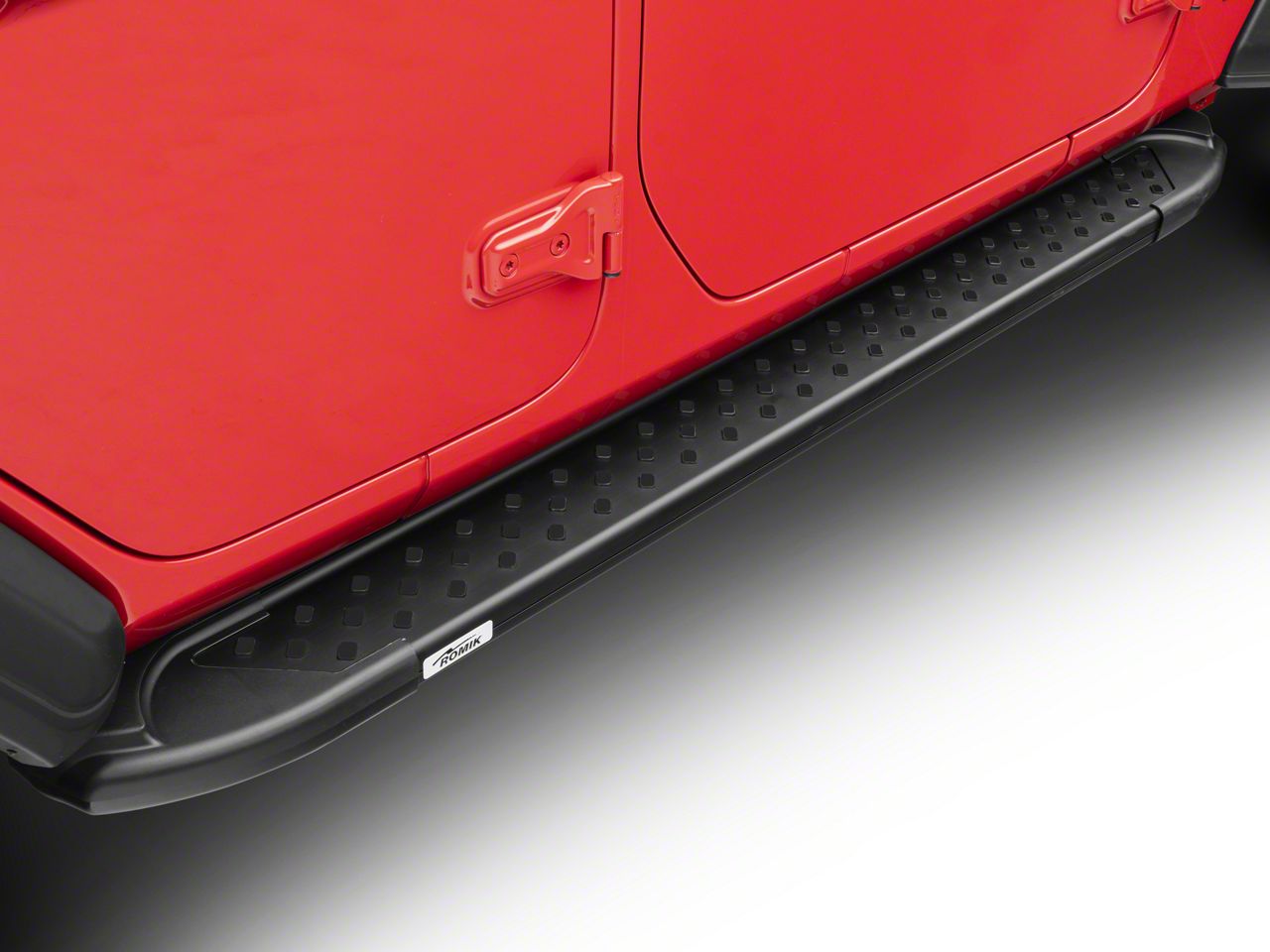 Romik Jeep Wrangler RAL-B Running Boards; Black 61314419 (18-24 Jeep ...