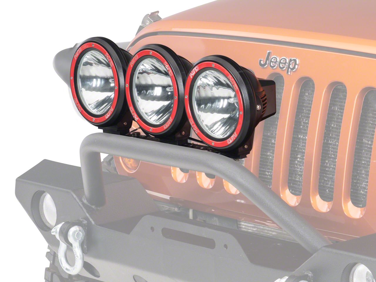 Rugged Ridge Jeep Wrangler 7 in. Round HID Off-Road Fog Lights - Set of ...