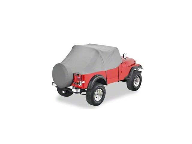 Bestop All-Weather Trail Cover; Charcoal (76-91 Jeep CJ7 & Wrangler YJ)