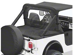 Bestop Duster Deck Cover; Black Denim (87-91 Jeep Wrangler YJ w/ Hard Top)