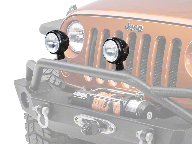Rugged Ridge 5-Inch Round HID Off-Road Fog Light with Black Steel Housing; Single (Universal; Some Adaptation May Be Required)