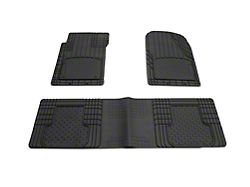 Weathertech AVM Trim-to-Fit 3-Piece Front and Rear Liners; Black (Universal; Some Adaptation May Be Required)