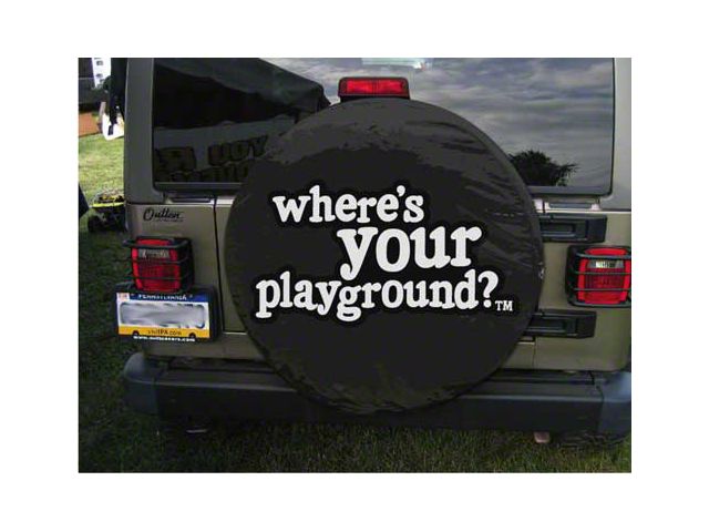 Where's Your Playground Spare Tire Cover (66-18 Jeep CJ5, CJ7, Wrangler YJ, TJ & JK)