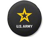 U.S. Army Spare Tire Cover with Camera Port; Black (18-26 Jeep Wrangler JL)