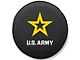 U.S. Army Spare Tire Cover; Black (66-18 Jeep CJ5, CJ7, Wrangler YJ, TJ & JK)