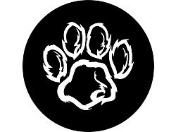 Dog Paw Print Spare Tire Cover with Camera Port (18-24 Jeep Wrangler JL)