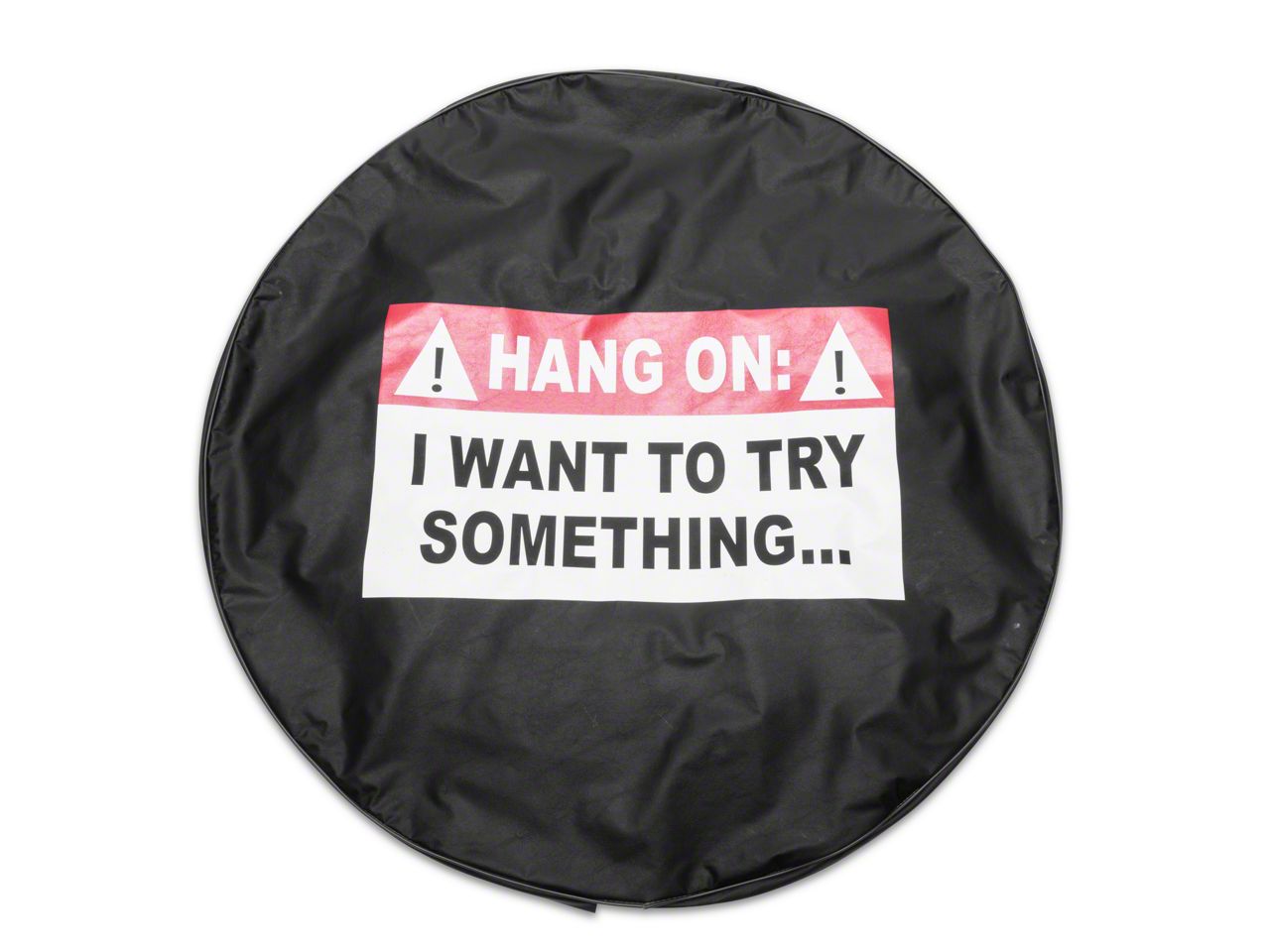 Jeep Wrangler Hang On, I Want To Try Something Spare Tire Cover with Camera  Port (18-23 Jeep Wrangler JL) Free Shipping