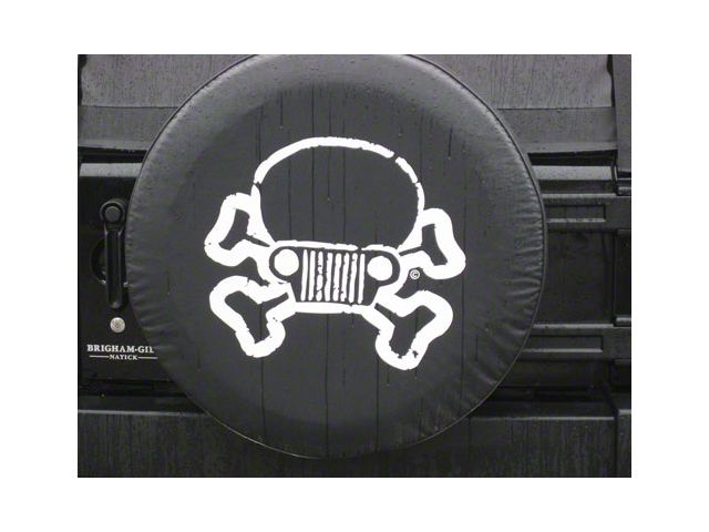 Jeep Skull and Crossbones Spare Tire Cover with Camera Port (18-24 Jeep Wrangler JL)