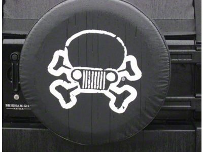 Jeep Skull and Crossbones Spare Tire Cover with Camera Port (18-23 Jeep Wrangler JL)