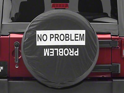 Jeep Wrangler No Problem/Problem Spare Tire Cover (66-18 Jeep CJ5, CJ7,  Wrangler YJ, TJ & JK)