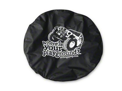 Where's Your Playground with Jeep Spare Tire Cover with Camera Port (18-24 Jeep Wrangler JL)
