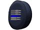 Police Thin Blue Line Ammo Flag Spare Tire Cover with Camera Port (18-22 Jeep Wrangler JL)