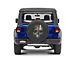 Police and Firefighters Blue and Red Line Skull Spare Tire Cover (66-18 Jeep CJ5, CJ7, Wrangler YJ, TJ & JK)