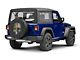 Police and Firefighters Blue and Red Line Skull Spare Tire Cover (66-18 Jeep CJ5, CJ7, Wrangler YJ, TJ & JK)