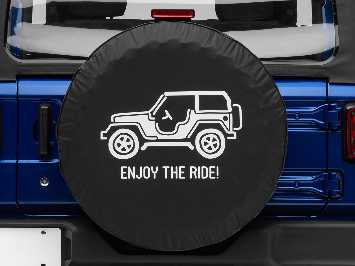 Jeep Wrangler Enjoy the Ride Spare Tire Cover (66-18 Jeep CJ5, CJ7, Wrangler  YJ, TJ & JK)