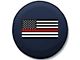 Thin Red Line American Flag Spare Tire Cover with Camera Port (18-22 Jeep Wrangler JL)