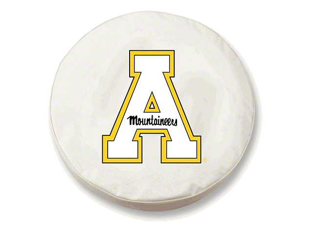 Appalachian State Spare Tire Cover with Camera Port; White (18-23 Jeep Wrangler JL)