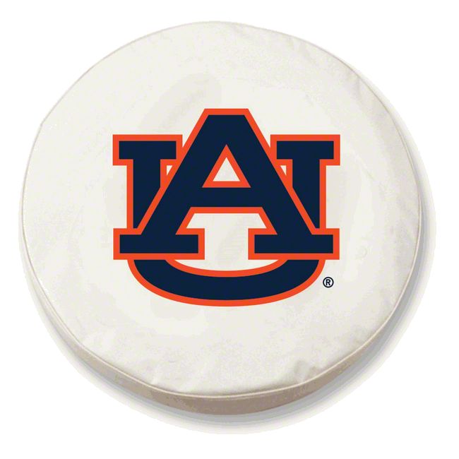 Auburn University Spare Tire Cover with Camera Port; White (18-23 Jeep Wrangler JL)