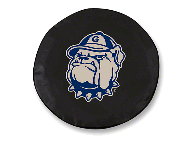 Georgetown University Spare Tire Cover with Camera Port; Black (18-23 Jeep Wrangler JL)