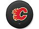 Calgary Flames Spare Tire Cover with Camera Port; Black (21-24 Bronco)