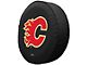 Calgary Flames Spare Tire Cover; Black (66-18 Jeep CJ5, CJ7, Wrangler YJ, TJ & JK)