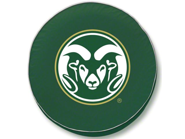 Colorado State University Spare Tire Cover with Camera Port; Green (18-24 Jeep Wrangler JL)