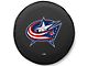 Columbus Blue Jackets Spare Tire Cover with Camera Port; Black (18-24 Jeep Wrangler JL)