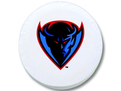 DePaul University Spare Tire Cover with Camera Port; White (18-24 Jeep Wrangler JL)