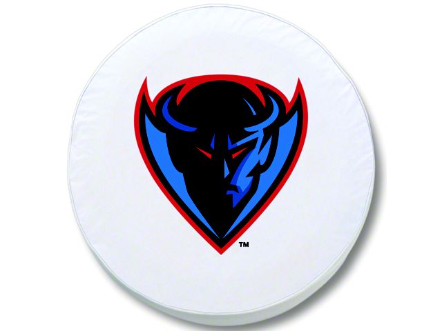 DePaul University Spare Tire Cover with Camera Port; White (18-24 Jeep Wrangler JL)