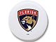 Florida Panthers Spare Tire Cover with Camera Port; White (18-24 Jeep Wrangler JL)